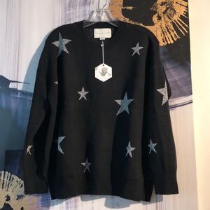 ⛄️Paper Crane Black with Silver stars sweater